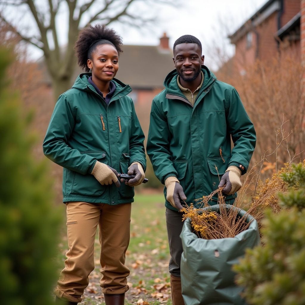 Seasonal gardening work being performed